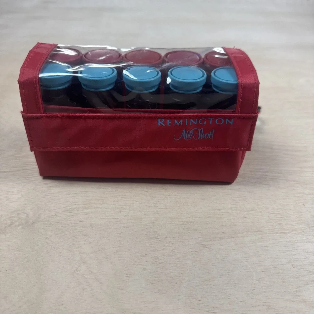 Remington All That Quick Travel Hair Curl Roller Red and Blue No Clips EUC CLEAN